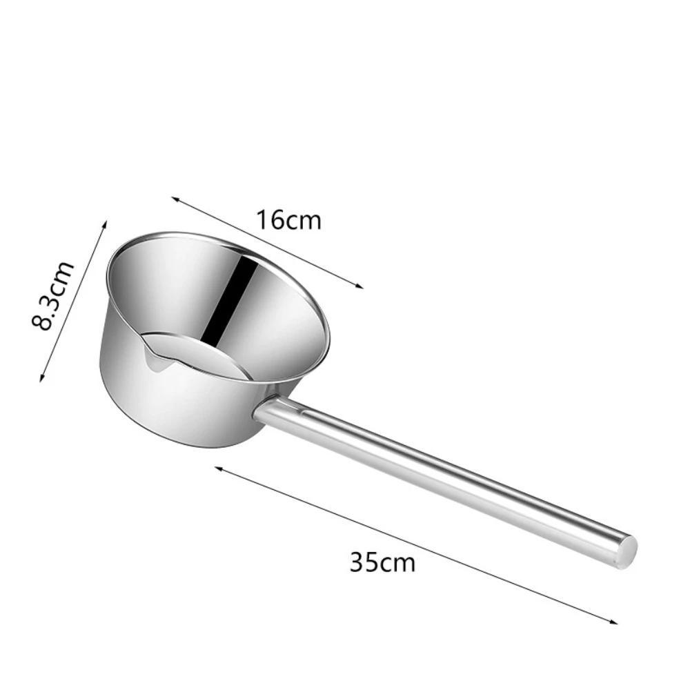 Big Stainless Steel Water Ladle Thickened Anti Scalding Sauce Seasoning Spoon Long Handle Extended Water Scoop Household