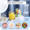 Aoriher 48 Pcs 8oz Plastic Mason Jars with Lids Round Clear Plastic Jars Containers Refillable Small Empty Storage Containers Food Canisters for