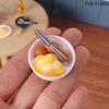 10Pcs/set Simulation Mini Bowl Egg Fryer Egg Beater Food Model Dollhouse Miniature DIY Doll House Accessories Furniture Decor