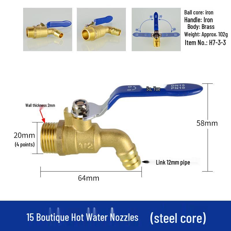 

Quick Open Brass Water Valve with Drain & Release for Faucets and Radiators (4-Point, 6-Point, 1-Inch Sizes)