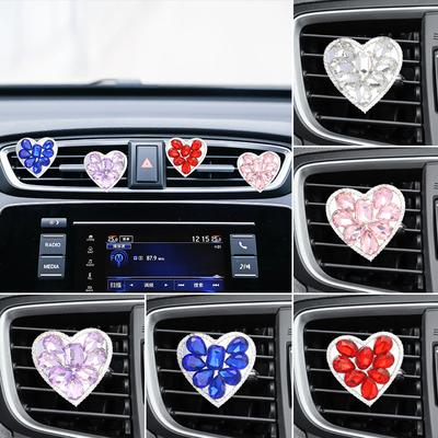 Diamantkristall Auto Lüftungsschlitz-Clip Auto Liebe Parfüm Duftclip Lufterfrischer Auto Styling Dekor Bling Autozubehör