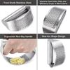 Garlic Press Squeezer Upgraded Stainless Steel Manual Garlic Ginger Rocker Crusher Garlic Cutting Mince Tools Kitchen Gadgets