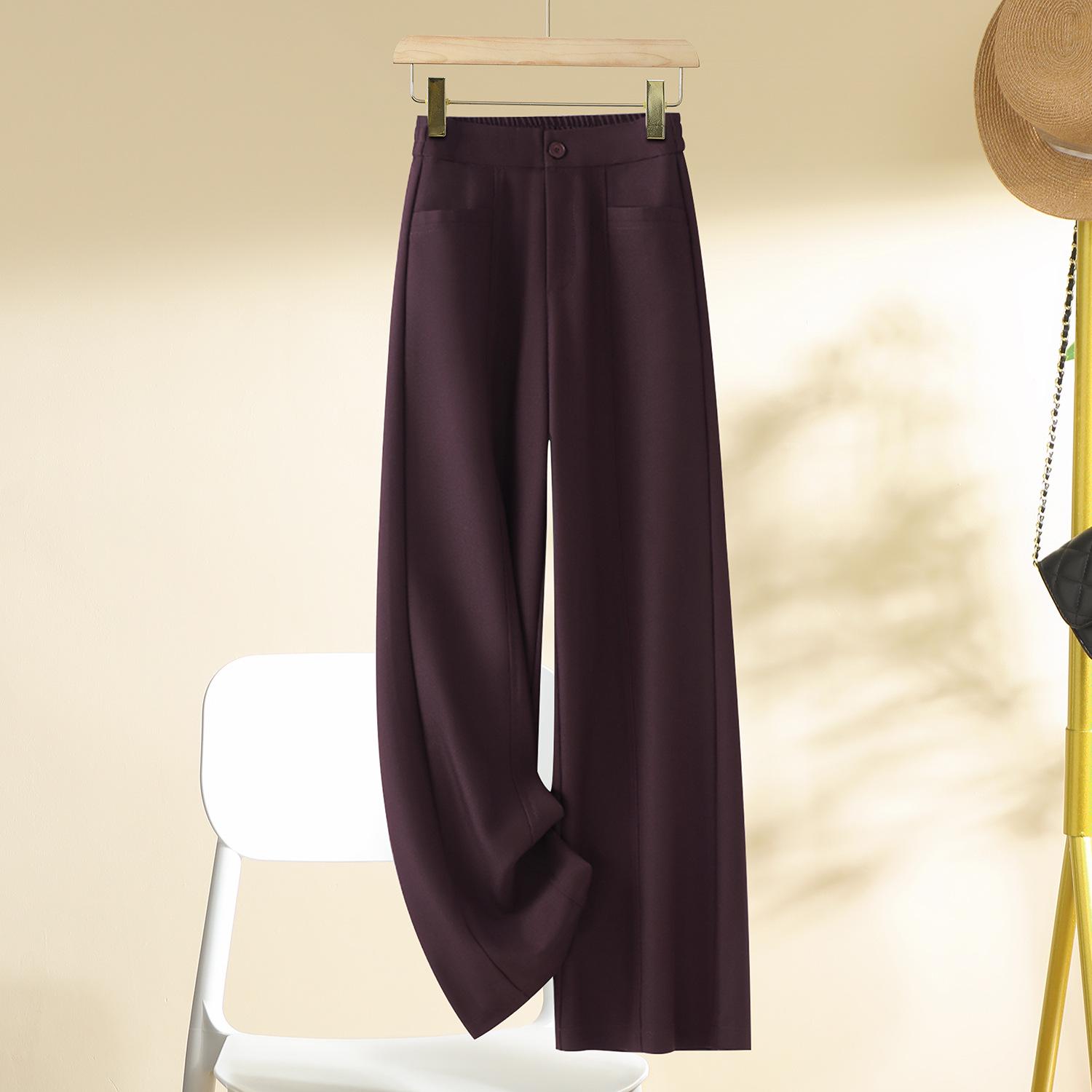 

2025 Women s Trendy Wide-Leg Pants – Loose, Slimming, Casual Straight-Leg for Spring and Autumn 30 (125-135 lbs) сірий колір