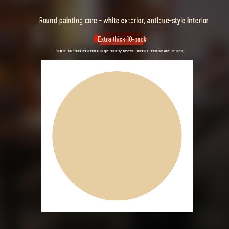 

Xuan Paper Cardstock for Calligraphy & Chinese Painting - Semi-Sized Round Blank Fan Surface 25×25cm, Raw, 10 sheets