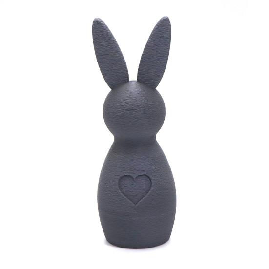 3D-gedruckte Hasenfigur Herz-Hase Statue Osterfeiertag Party Heim Büro Schreibtisch Tier Dekoration Schmuck