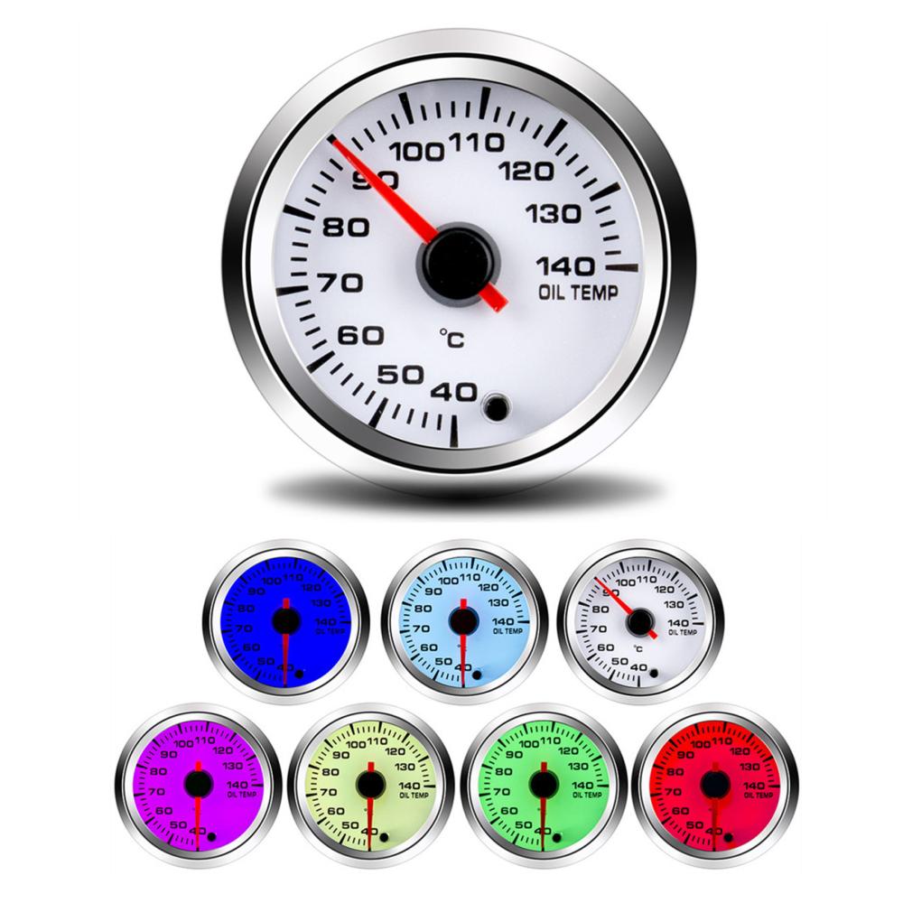 52mm 7 Colors Tachometer RPM Meter Water Temp Oil Temp Oil Press Voltmeter Boost Gauge Air-Fuel Ratio Gauge EGT Gauge Car Gauge