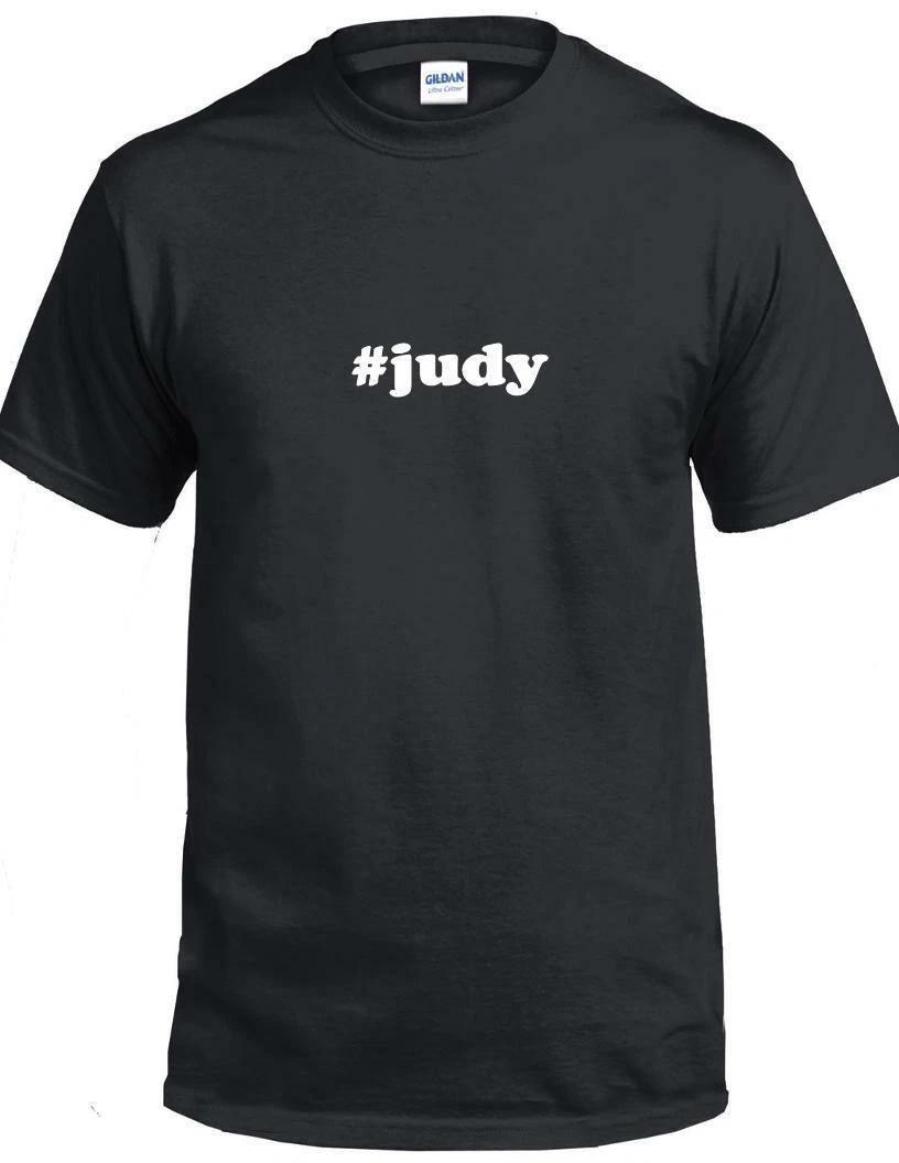 #judy T-Shirt Hashtag Judy Funny Gift Black White Cotton Tee Shirt S