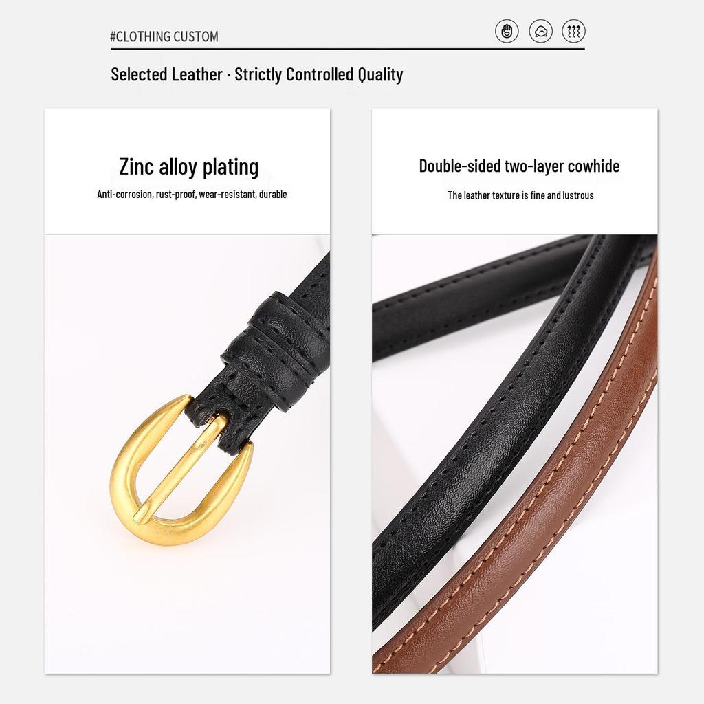 Women's Genuine Leather Dress Waist Belt - Versatile, High-End Fashion Accessory