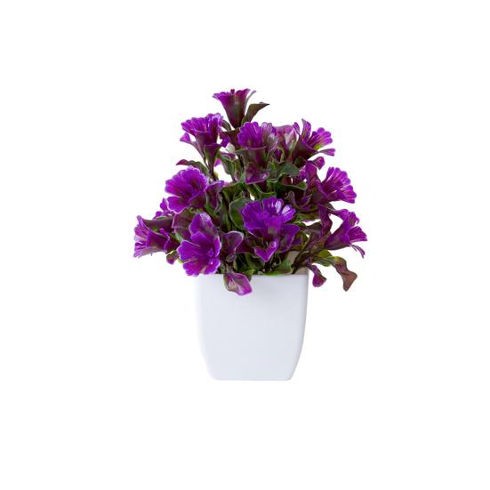 Fake Potted Plant No-fade Artificial Lilac Bonsai Realistic Colorful Simulated Green Plant for Home Decoration