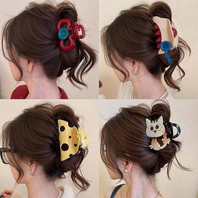 Acrylic Hair Clip for Women Practical Hairpins for Voluminous Hairstyles Secure Hold During Sports and Social Event