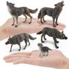 Simulated Brown Wolf Series Roaring Wolf Predation Wolf Head Up Wolf Walking Wolf Model Static Tabletop Ornament Toy