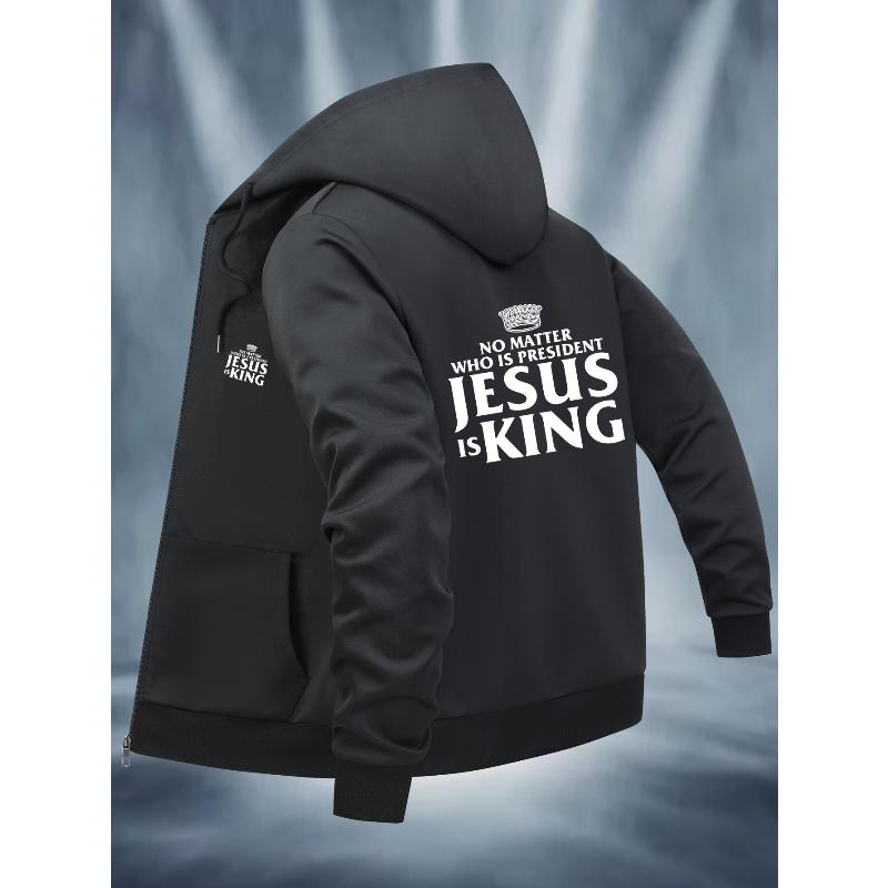 

Warm Hooded Jacket Fleece Lined Full Zip Windproof Elastic Cuff Fall Winter Outdoor XXL чорний