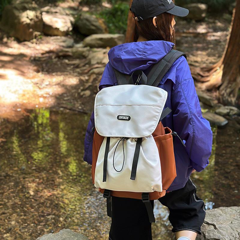 Schoolbag Fashion Men's and Women's Backpack Oxford Cloth Outdoor Travel Couple Backpack Large Capacity Trend Student School Bag