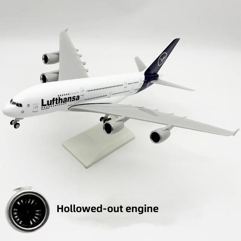Toy Kids 30CM Aircraft Model A380 New Lufthansa Airlines 380 with Wheels Resin Plane Model Airplane Collection Gift