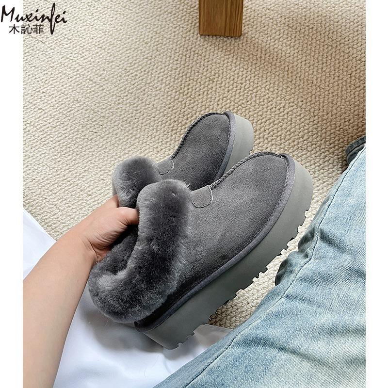 Winter Women's Boots Sheep Fur Integrated Thick Soled Outdoor Warm Snow Boots for Women 2025 New Winter Snow Cotton Shoes