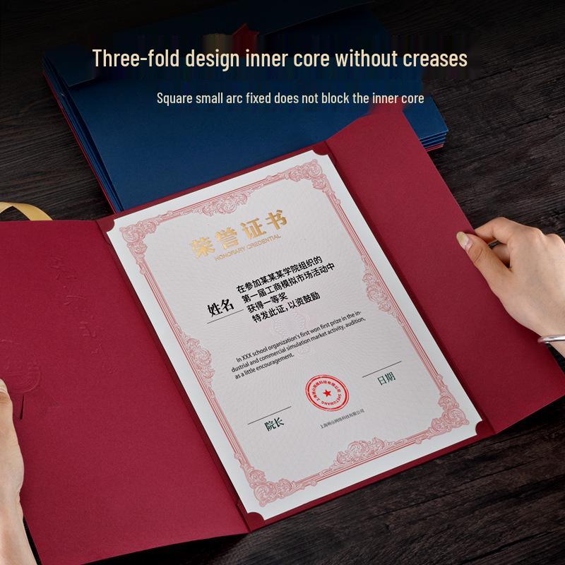 Porta Certificati Pieghevole A4 per Premi & Diplomi
