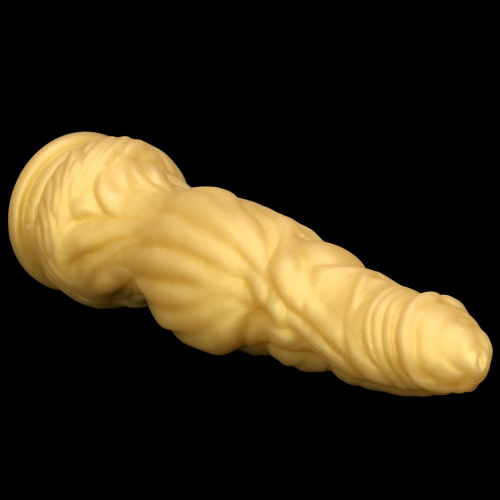 Zlatá silikonová měkká masturbační hůl Sexuální hračky simulační dildo Pussy Erotic Appliances
