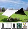 Heavy-Duty Black Oxford Cloth Tarp: Portable, Rainproof, Sunshade for Outdoor Camping, Picnic, Beach, Courtyard