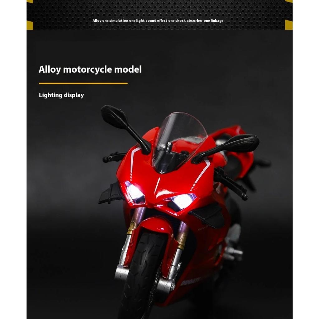 1/12 Scale V4S Genuine Alloy Motorcycle Model Static Die Casting Toy Collection Model Gift,Suitable for Making Collectible Ornaments