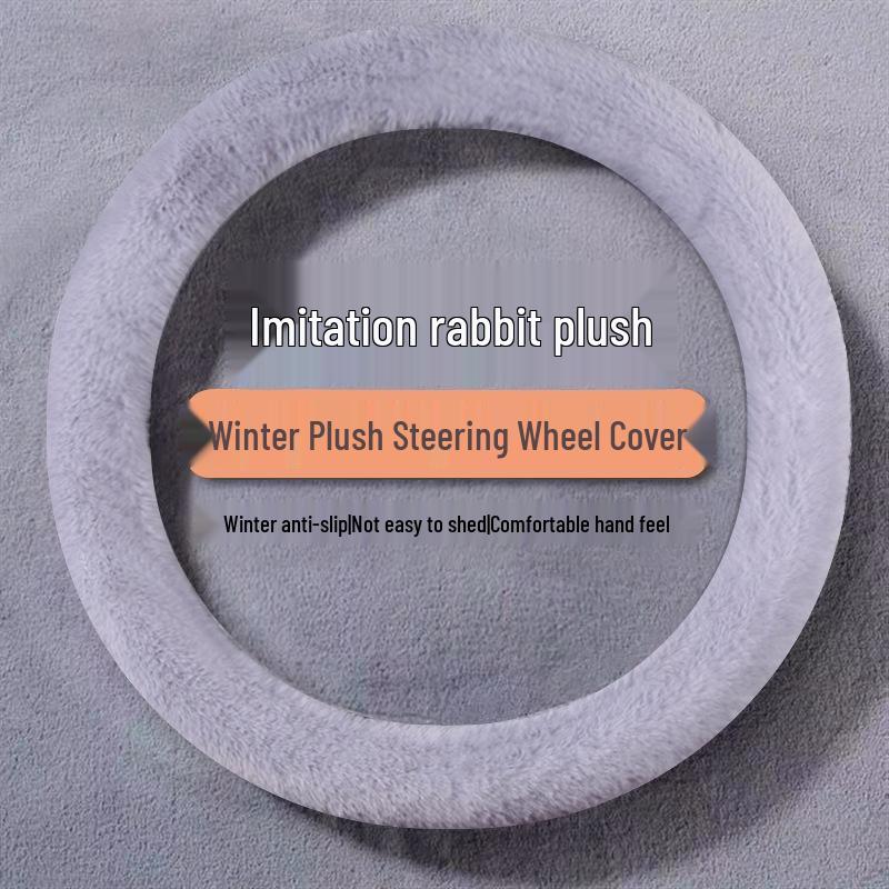Peppa Pig Plush Steering Wheel Cover - Cute Winter Cartoon Design for Electric Four-Wheel Vehicles