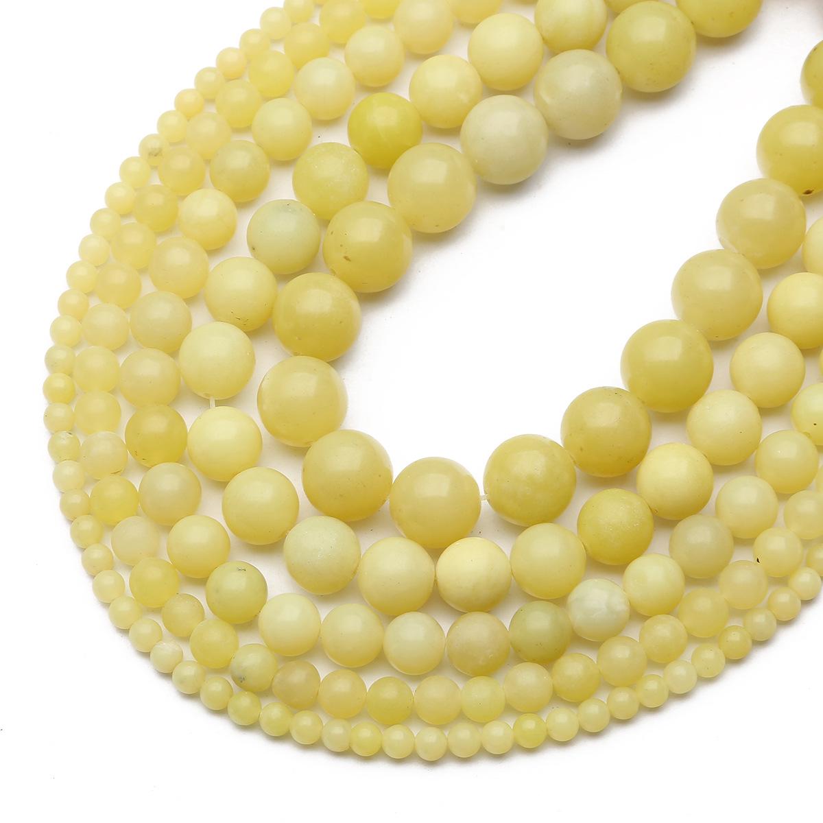 

Luminous Lemon Jade Beads DIY Bracelet Necklace Jewelry Materials 4mm Lemon Jade Beads, 38cm strand