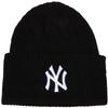 New Era Wide Cuff Beanie New York Yankees Hat, Unisex Black Cap