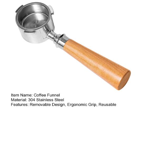 Portafiltru fără fund de 51 MM pentru aparate de cafea DeLonghi, Filtru din oțel inoxidabil 304 cu mâner, Instrument profesional pentru espresso pentru presare și extracție