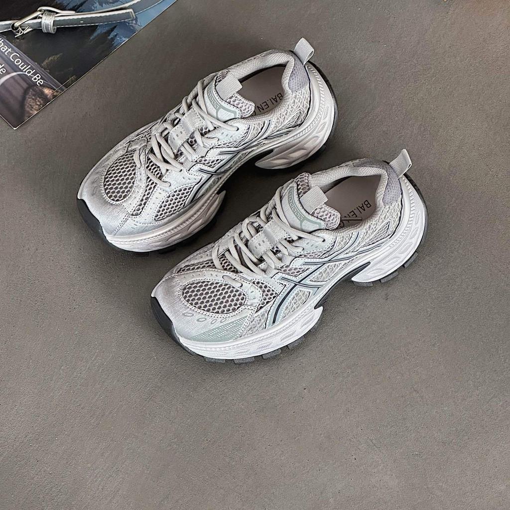 Mesh Breathable Dad Shoes Women's 2025 Autumn New Thick-soled Heightening Sports and Leisure Shoes Versatile Running Shoes Fashion