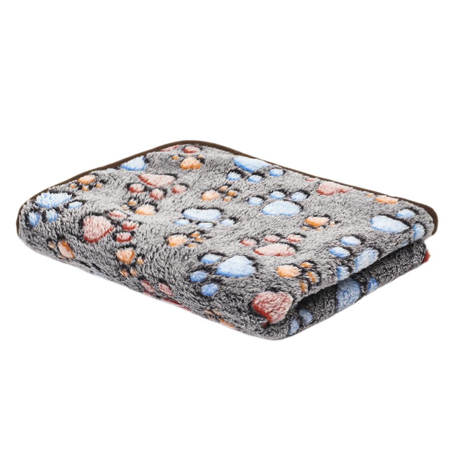 Couverture Douce Moelleuse de Haute Qualité pour Animaux de Compagnie Flanelle Couverture de Couchage pour Chien Motif Imprimé Patte Tapis pour Animaux de Compagnie Couverture Chaude et Confortable pour Chat Chien