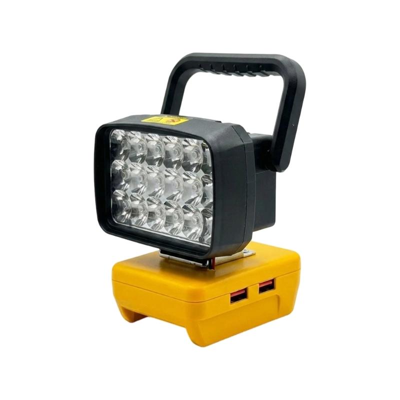 

LED Work Light Bar With Double USB Port For 18V 20V DCB180 DCB183 Battery Pack Perfect For Camping Emergency Lighting 1