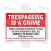 Private Property Waring Metal Sign No Trespassing Do Not Knock No Public Access Stop Boundary Line Private Restricted Road