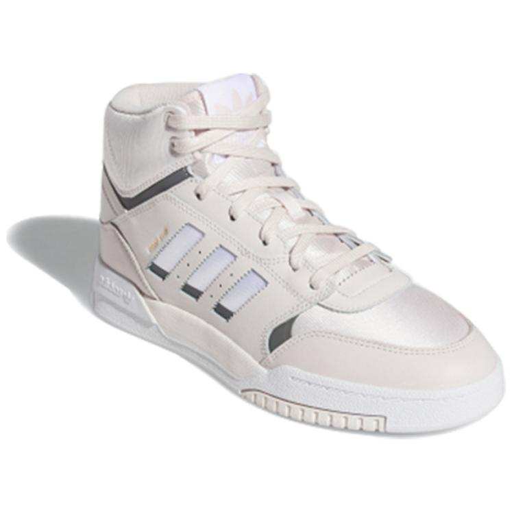Adidas Originals Drop Step Comfortable Versatile Non-Slip Durable Lightweight High-Top Skate Shoes Women Sneakers Beige EE5230