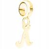 Charms Gold Plaque With Letter Initial Sign Letter Initial A Silver 925