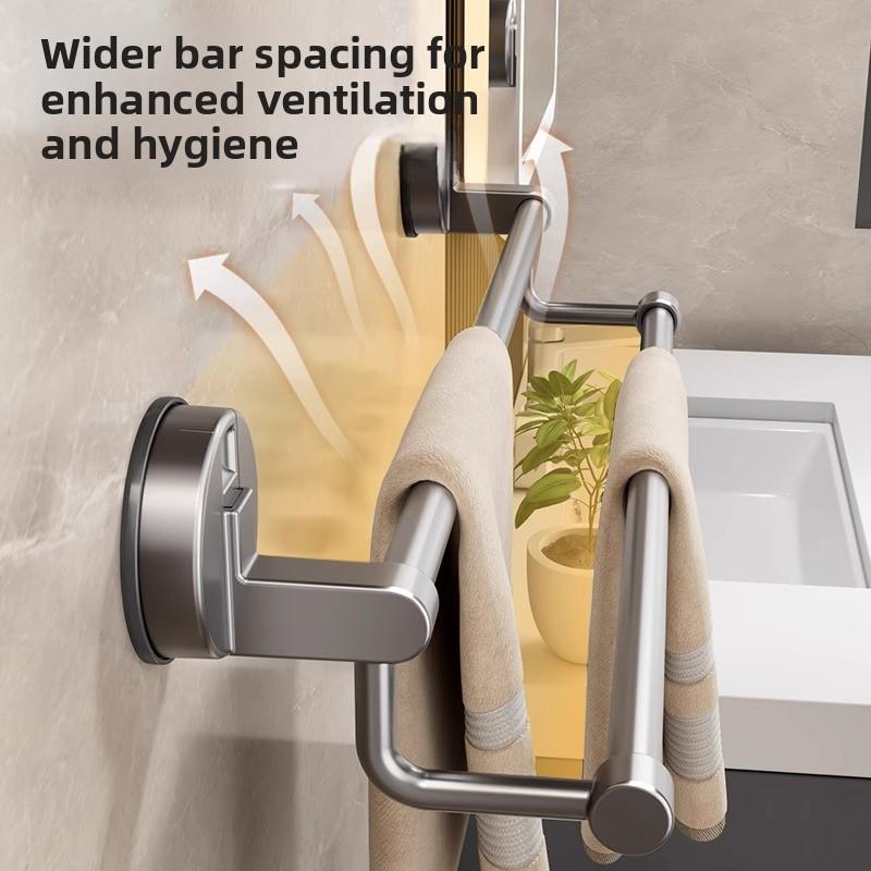 Bathroom Suction Cups Bathroom Towels Non-punching Wall-mounted Shelves