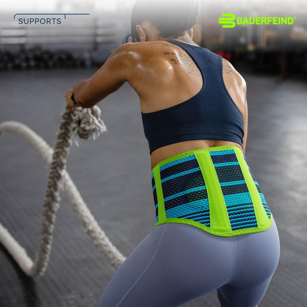 BAUERFEIND Sports Back Lumbar Made in General Medical Silicone Pad Compression for Internal Stabilization Support, Support, Germany, Device, (Black,