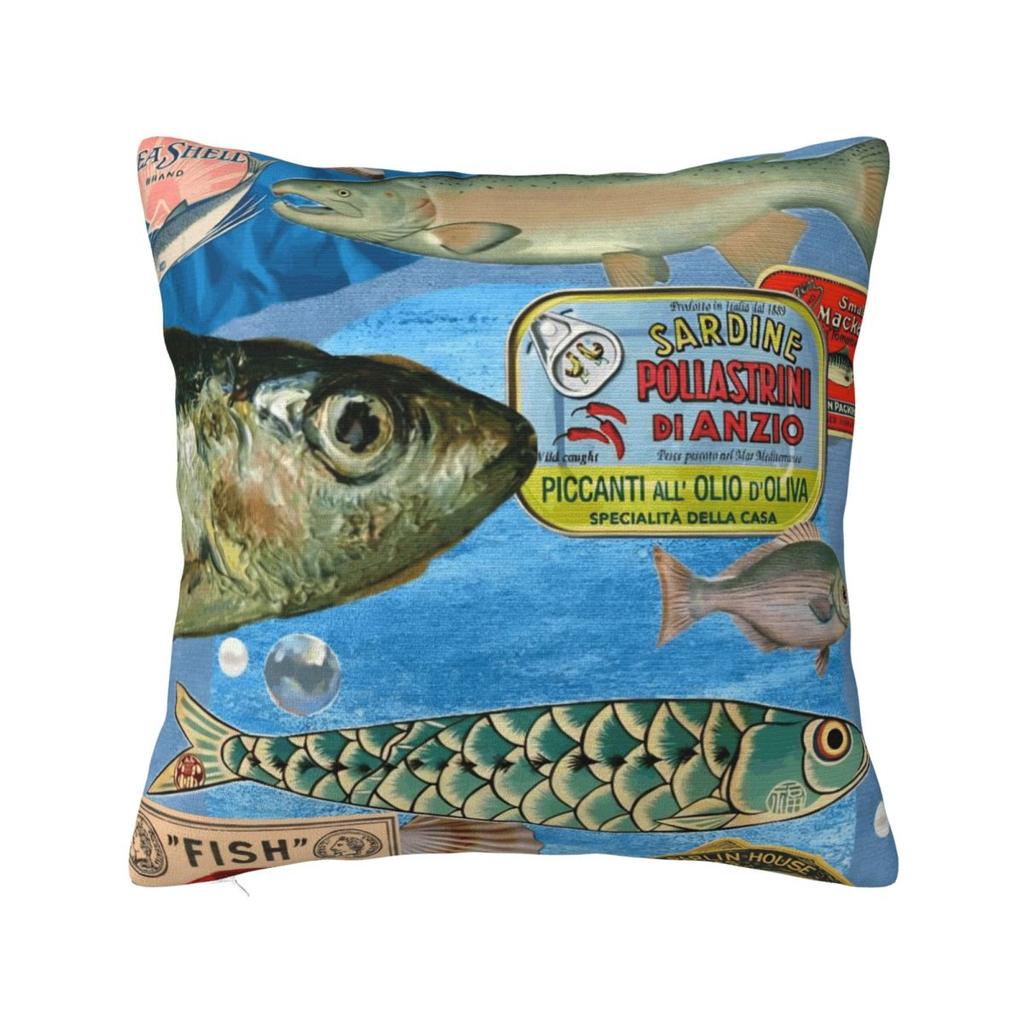Povlak na polštář Vintage design pstruha Ryby Povlak na polštář Kreslené ryby Povlak na polštář Do kanceláře Auta Domů Dekorativní povlaky na polštáře