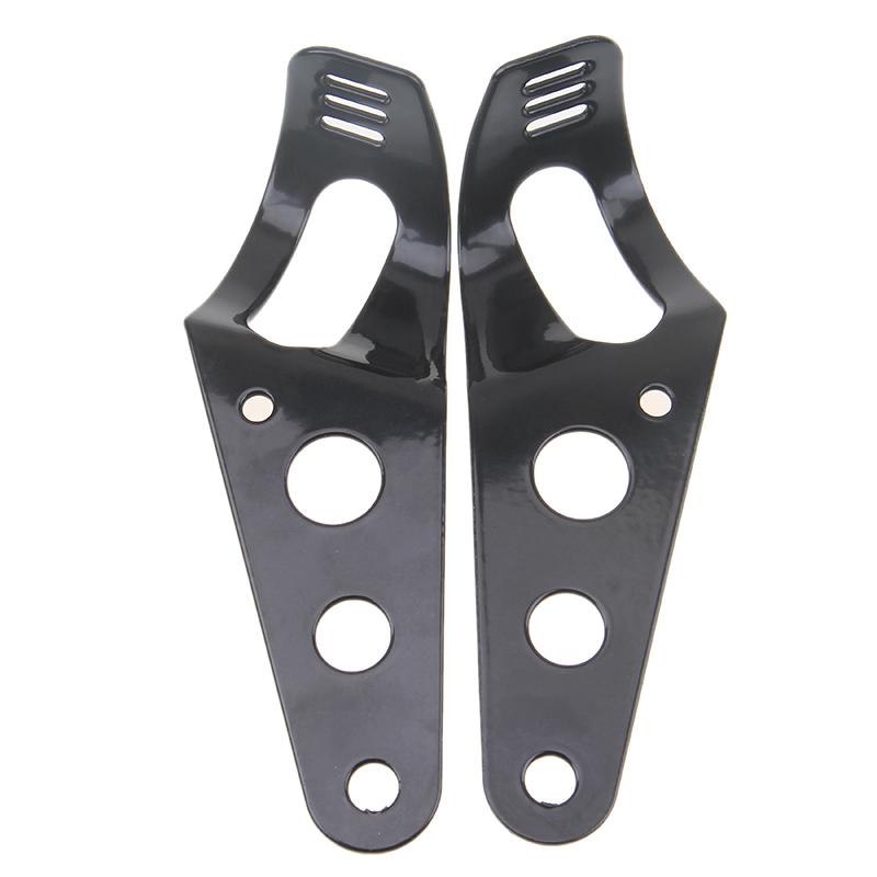 Universal Motorcycle Headlight Mount Bracket 3 Hole Adjustable 28-45mm Headlamp Holder Clamp for Bobber Cafe Racer Chopper ATV