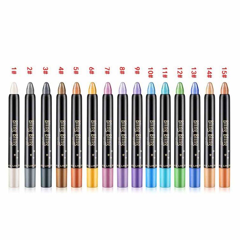 Natural Long Lasting Pearl EyeShadow Eyeliner Shimmer Stick Silkworm Pen Women Beauty Makeup Tool Cosmetic Highlight Pencil