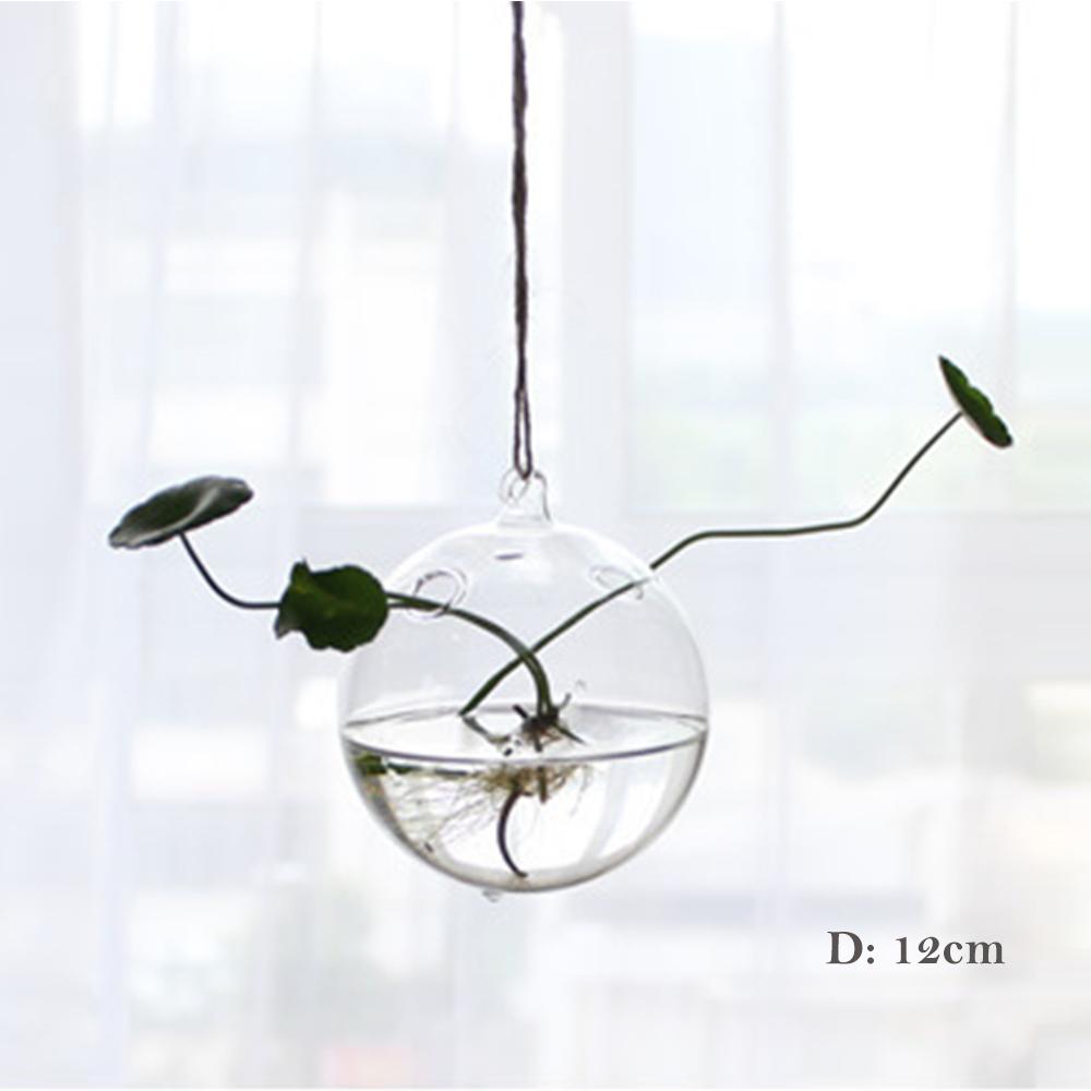 1Pcs Creative Hanging Glass Vase Transparent Hydroponic Container Terrarium Flower Plant Pot Garden Home Wedding Decoration