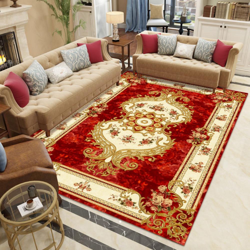 Evropský velkoplošný koberec pro obývací pokoj Podložka na podlahu v Pokojový dekor Koberec Dekorace ložnice Domov Velký rozměr Koberec pod čajový stolek