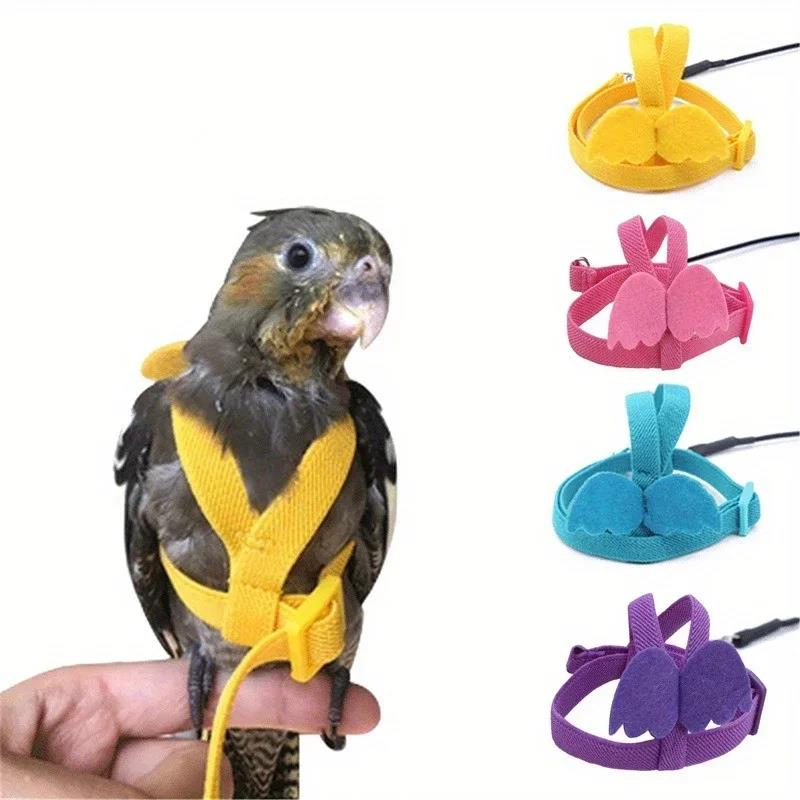 Parrot Training Harness Leash Set Anti-Bite Outdoor Flying Rope For Cockatiels Small Birds Supplies 
