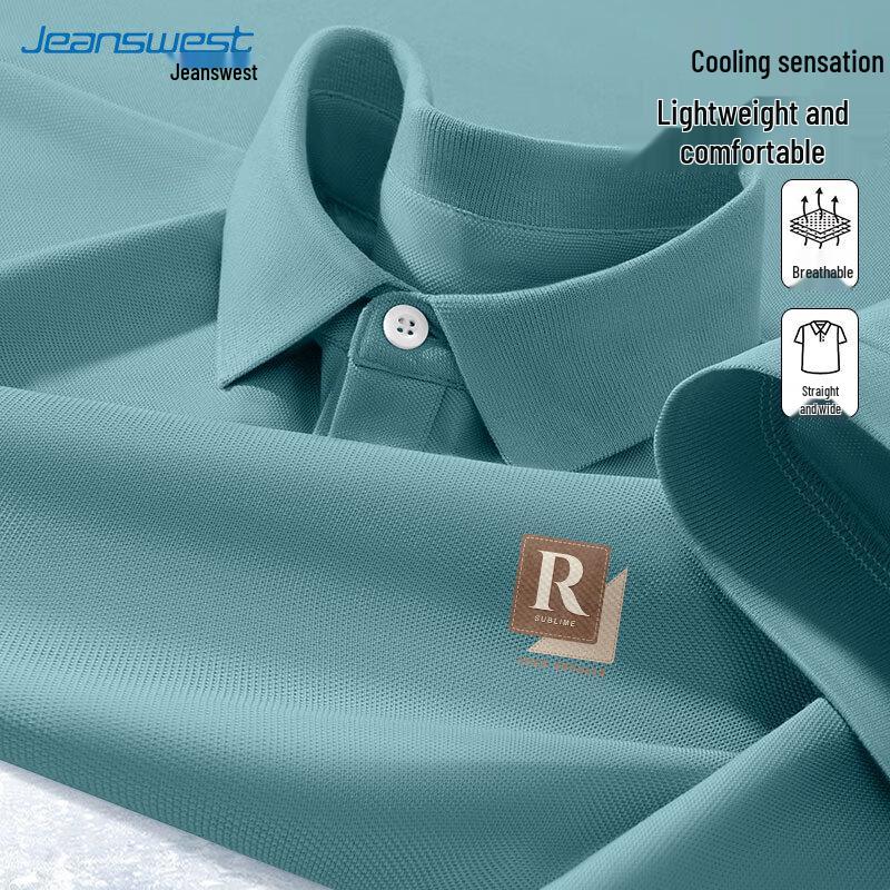 Jeanswest Men s Quick-Dry Breathable Short Sleeve Polo Shirt M