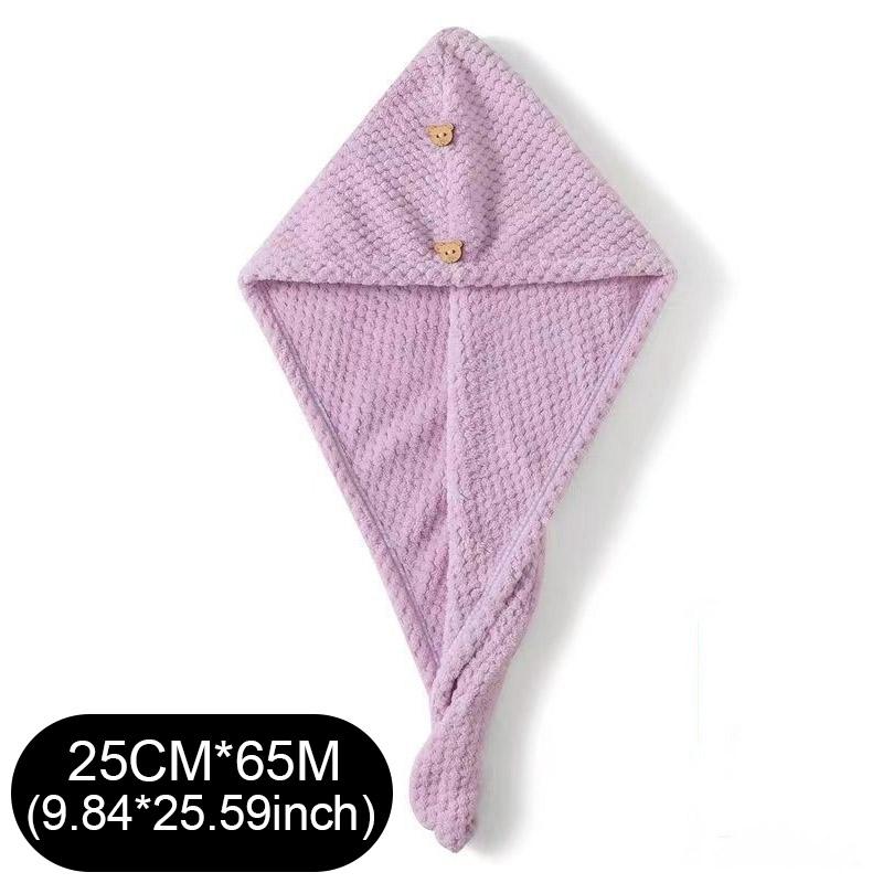 Double-layer Women'S Quick-Dry Microfiber - Hair Drying Sports Towel Soft Face Wet Solid Super Absorption Turban Dry Hair Cap