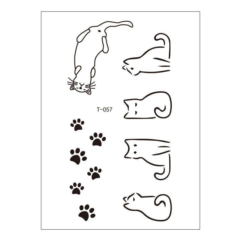 Schönheitsaufkleber Cartoon Tattoo Aufkleber Niedlicher Temporärer Tattoo Aufkleber Klein Frisch Wasserdichter Tattoo Aufkleber