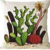 Plant and Flower Pillowcase American Pastoral Linen Pillowcase Cushion Cover Home Sofa Car
