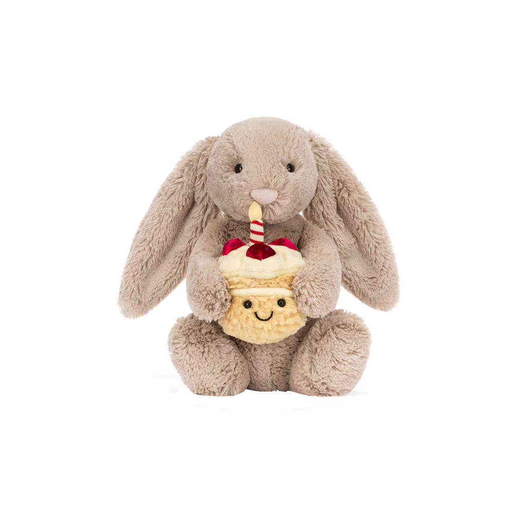 JELLYCAT shy beige bonnie rabbit cute plush doll sitting height 23cm high