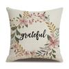Thanksgiving Linen Pillowcase Autumn Pumpkin Print Pillow Cushion Cover