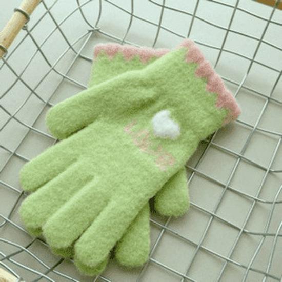 

2025 Girls Warm Cycling Gloves for Autumn/Winter - Five-Finger Design for Students