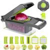 Multifunctional Vegetable Cutter Onion Chopper Mandoline Slicer Dicer Kitchen Cooking Tools Colander Basketstorage Container Included Time-saving