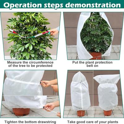 Plant Winter Cover Protection Garden Plant Frost Cover Zippered Thermal Flower Guard With Drawstring For Garden Greenhouse
